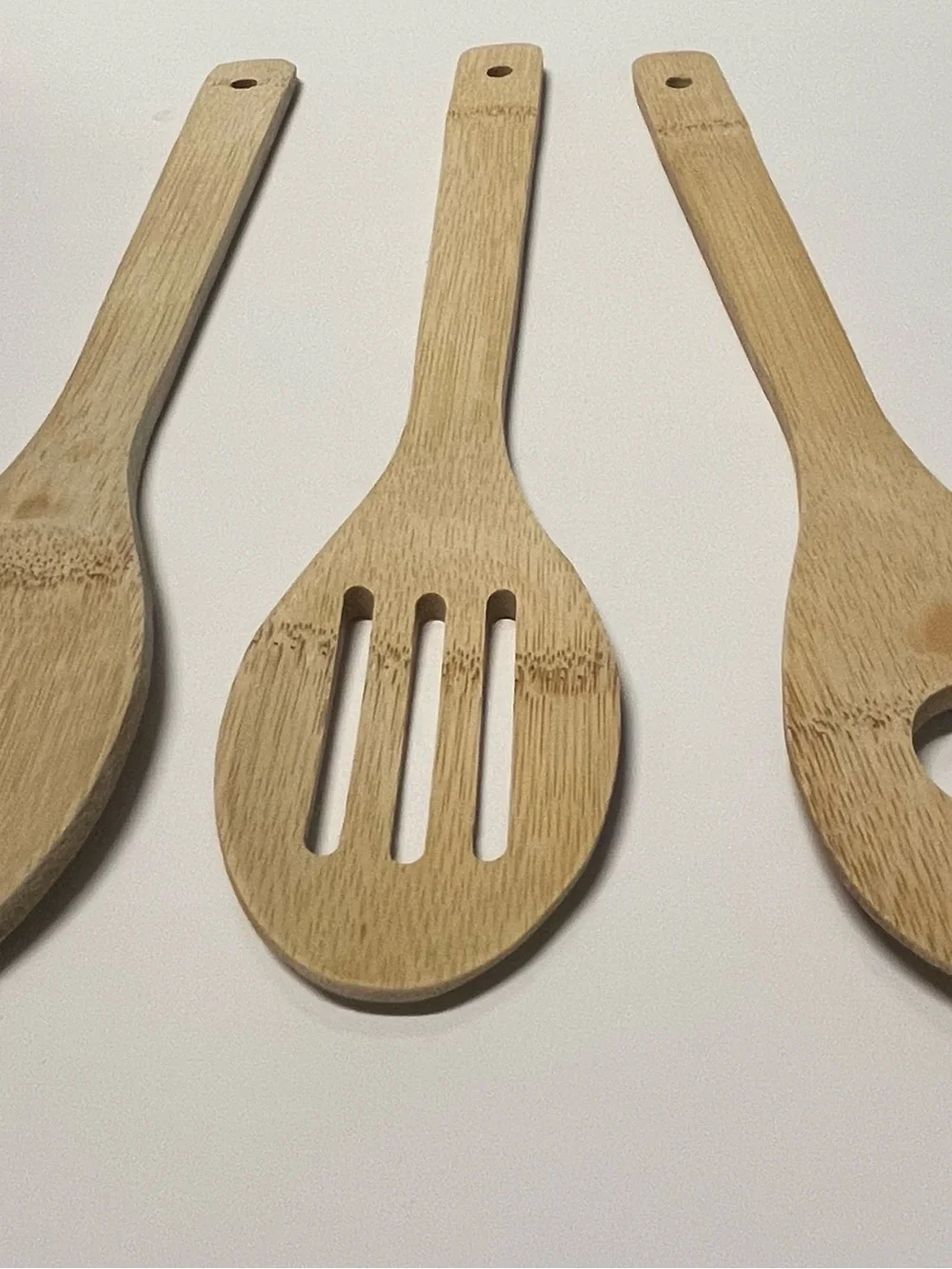 Bamboo Cooking Spoon Set - 3 Piece Natural Utensils